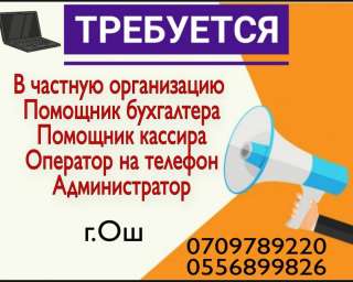 В частную организацию в г.Ош требуются сотрудники