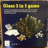 Glass 3 in 1 Game Chess, Checkers, Poker