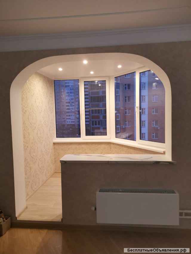 Остекление балконов под ключ