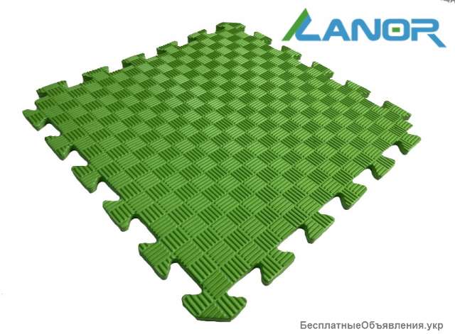 Мягкий пол пазл 50х50х1,2 см Зеленый
