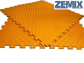 Детский мягкий пол коврик пазл EVA/ЭВА 12 мм (100х100 см) оранжевый