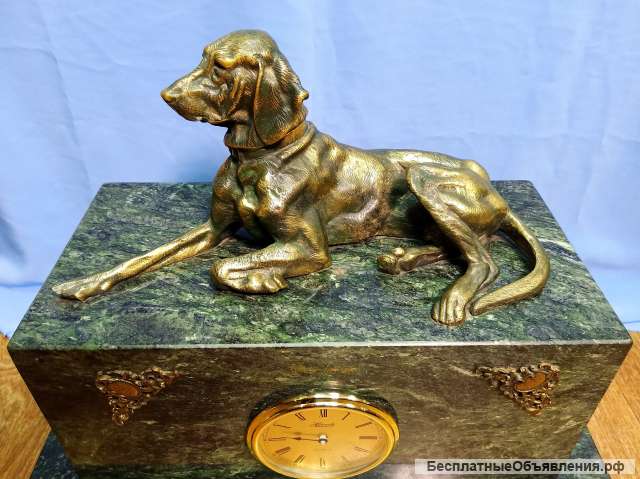 Часы каминные На охоте