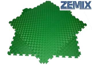 Детский мягкий пол коврик пазл EVA/ЭВА 12 мм (100х100 см) Зеленый