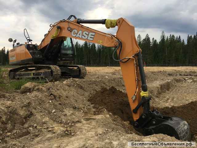 Аренда ямобура, аренда вибропогружателя на экскаваторе