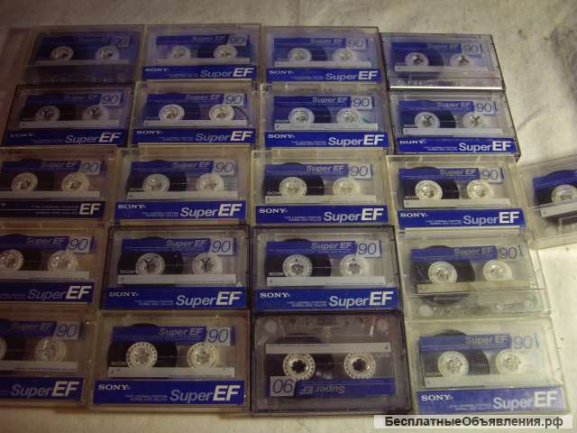 Аудиокассеты SONY super EF-90 синие