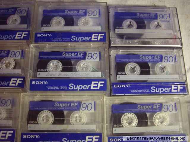 Аудиокассеты SONY super EF-90 синие