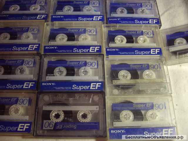 Аудиокассеты SONY super EF-90 синие