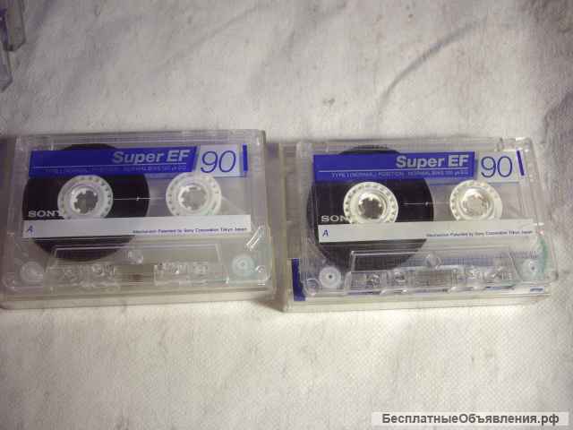 Аудиокассеты SONY super EF-90 синие