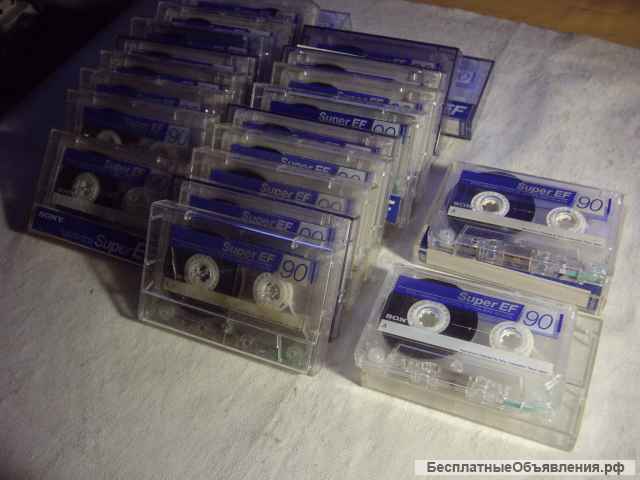 Аудиокассеты SONY super EF-90 синие