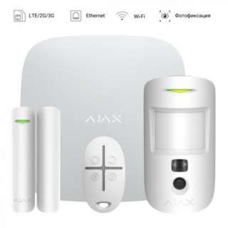 Комплект беспроводной GSM-сигнализации Ajax StarterKit Cam Plus Белый