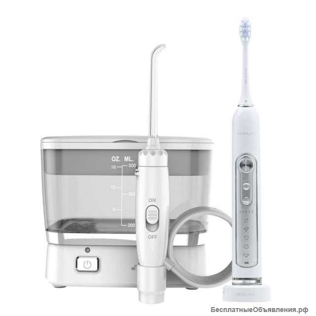 Ирригатор Revyline RL 800 и зубная щетка RL 010 против зубного камня