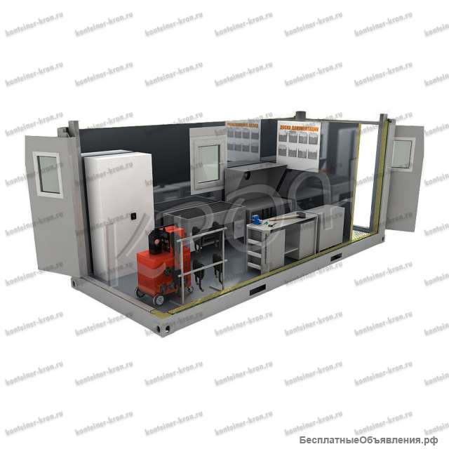 Мобильный участок для сварочных работ в контейнере