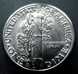 Редкий, серебряный дайм США 1942 года