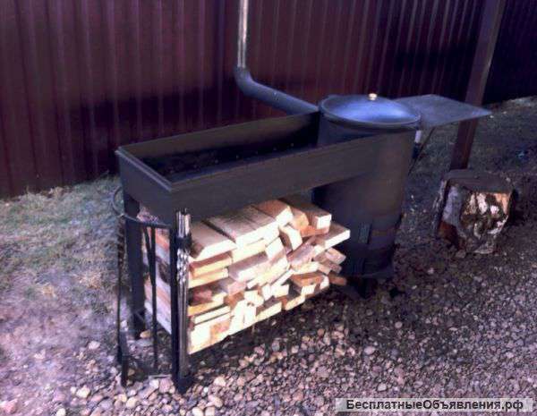 Мангал ручной работы с казаном