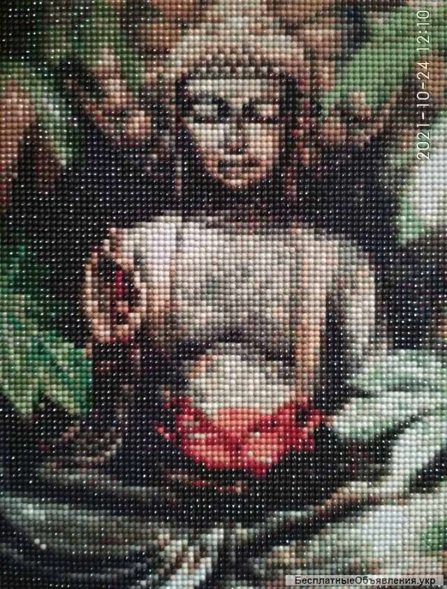 Готовая алмазная вышивка (мозаика) 25х30 см. "Будда"