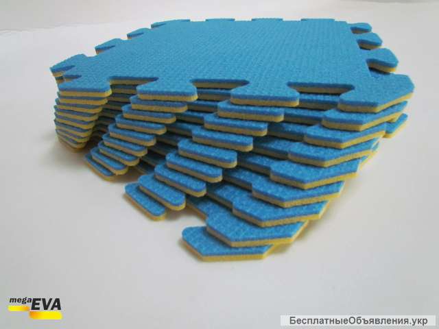Желто-синий Lanor Детский мягкий пол-пазл 300*300*8мм НХ