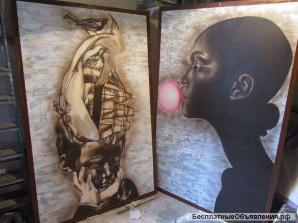 Аэрография, роспись интерьеров