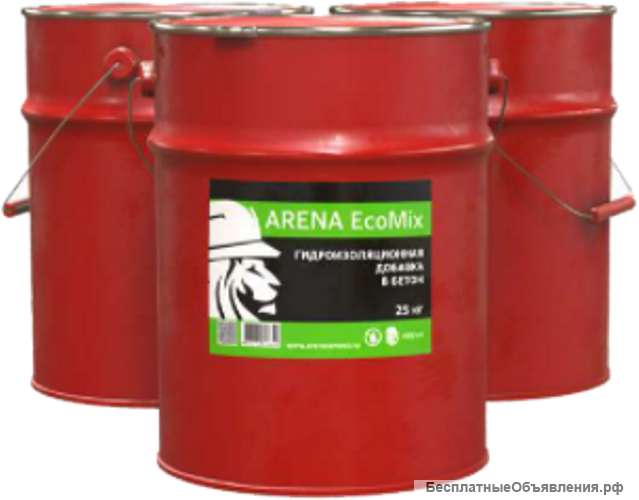 ARENA EcoMix гидроизоляционная добавка в бетон, ведро 25 кг
