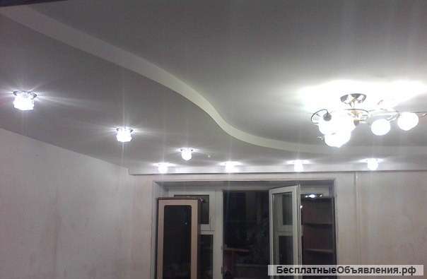 Монтаж натяжных, подвесных потолков