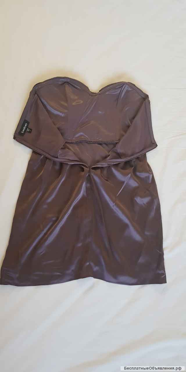 Женское атласное платье