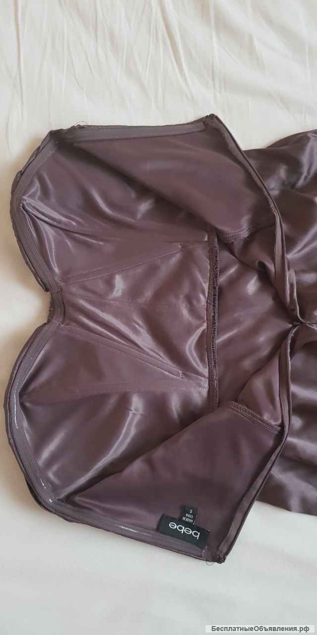 Женское атласное платье