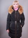 Пуховик Wemenass, черный, енот, (50-58)