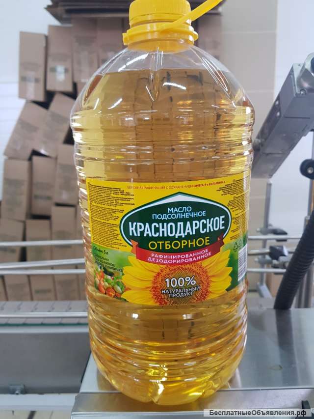 Подсолнечное масло в 5 литровой бутылке