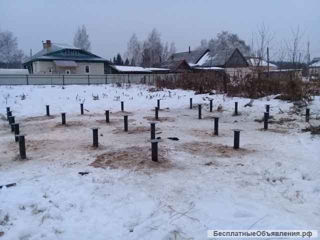 Монтаж винтовых свай