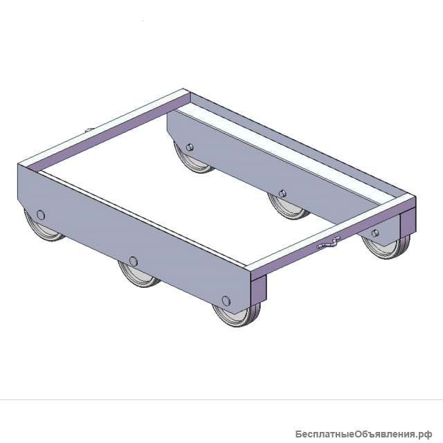 Тележка для ящиков 670х415 мм, aisi 201