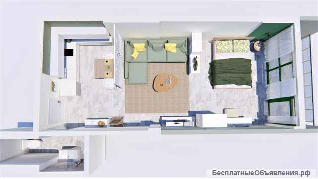 Квартира площадью 43 м² в Салониках