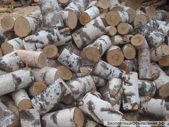 Дрова березовые колотые, пеньки