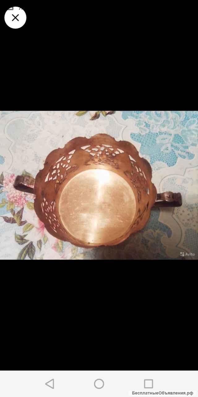 Конфетница СССР серебро 875 проба