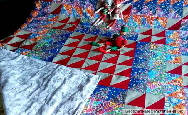 Одеяло лоскутное ручной работы, новое