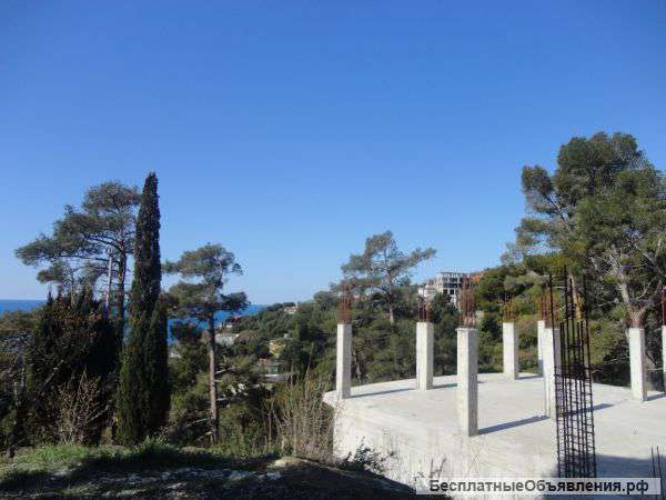 Недострой рабочий проект 27 соток в Ялте