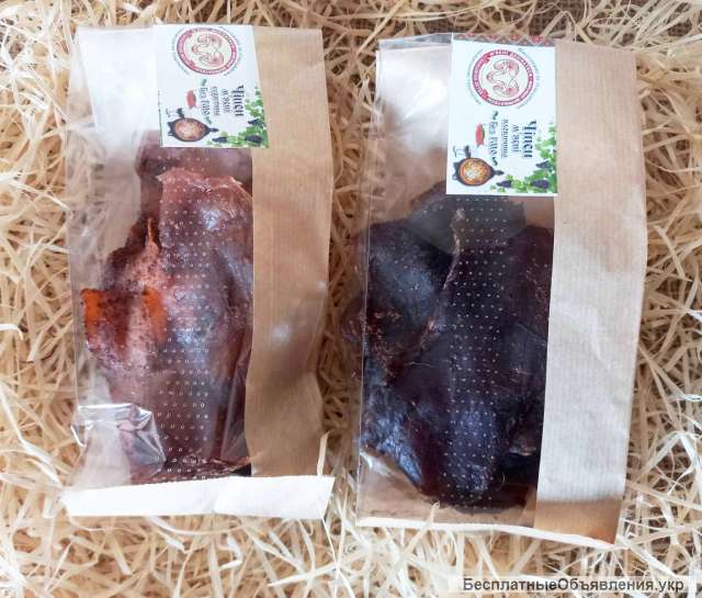 Натуральные мясные чипсы из свинины и говядины