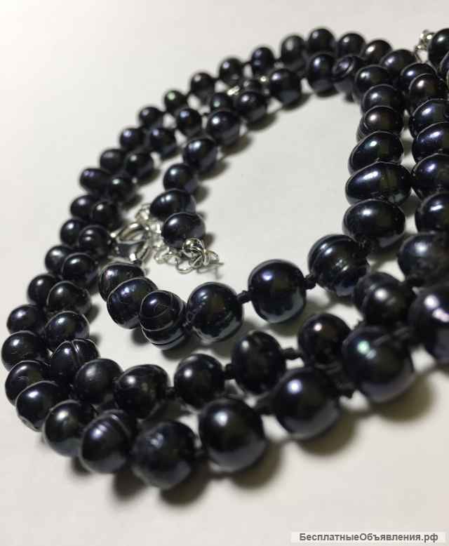 Колье Браслет, Жемчуг черный (культивированный)