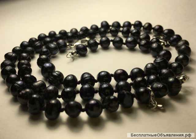 Колье Браслет, Жемчуг черный (культивированный)