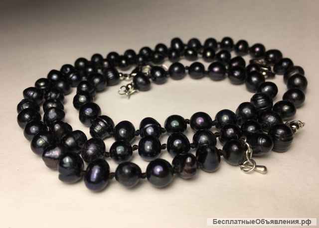 Колье Браслет, Жемчуг черный (культивированный)