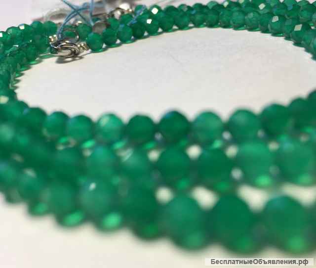 Колье, Браслет, Изумруд (колумбийский, натуральный камень)