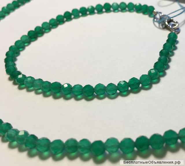 Колье, Браслет, Изумруд (колумбийский, натуральный камень)