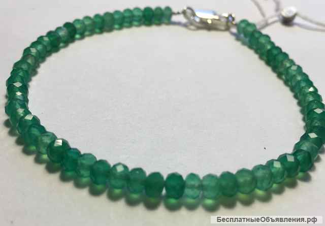 Колье, Браслет, Изумруд (колумбийский, натуральный камень)