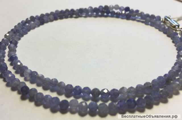Колье, Танзанит, лавандовый (натуральный камень)