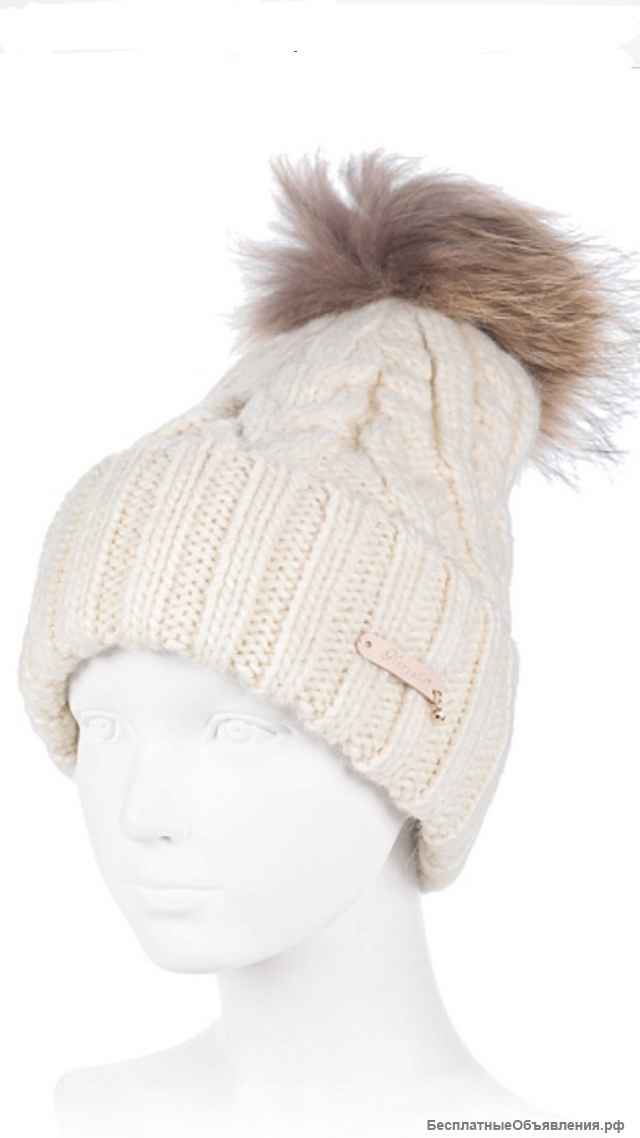 Шапка новая noryalli шерсть альпака меринос розовая бубон мех белая зеленая тиффани мятная голубая б