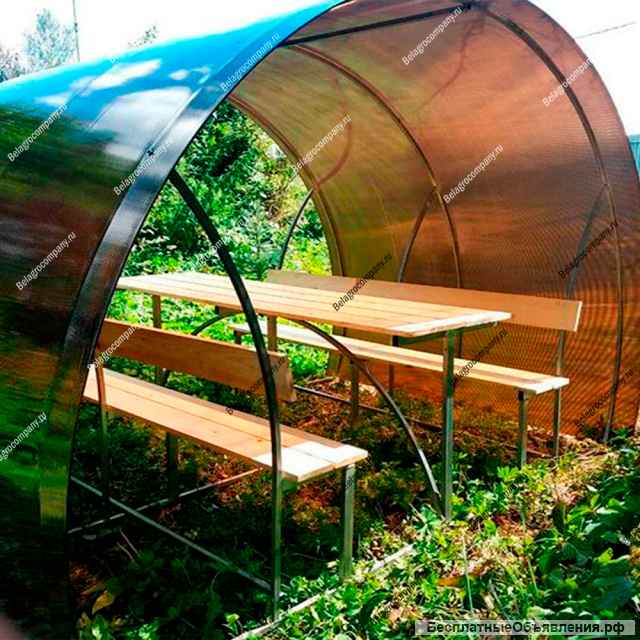 Беседки из поликарбоната для дачи. Доставка