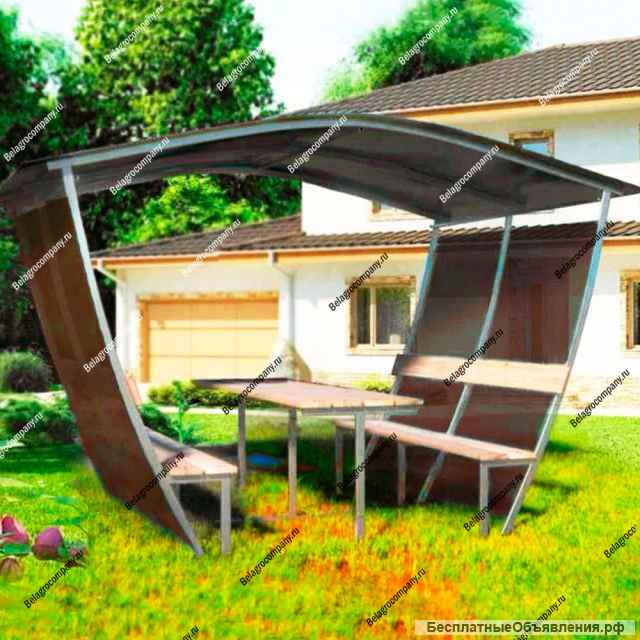 Беседки из поликарбоната для дачи. Доставка