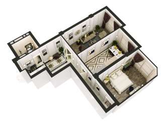 2-ух ком квартиру 72.63 кв.м в Южной части города.