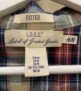 Рубашка в клетку H & M на кнопках