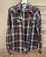 Рубашка в клетку H & M на кнопках