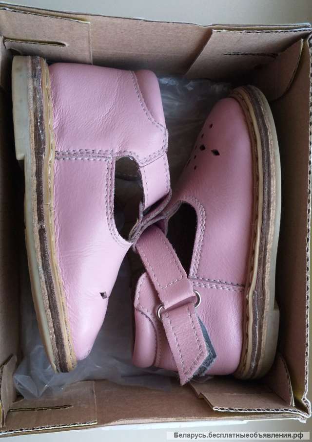 Туфли сиренево-розовые, р.19,5, нат.кожа