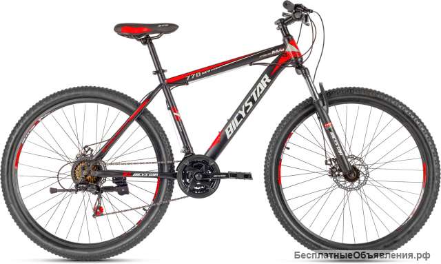 Велосипед 26" BICYSTAR, сталь, 21 ск, диск, +крылья